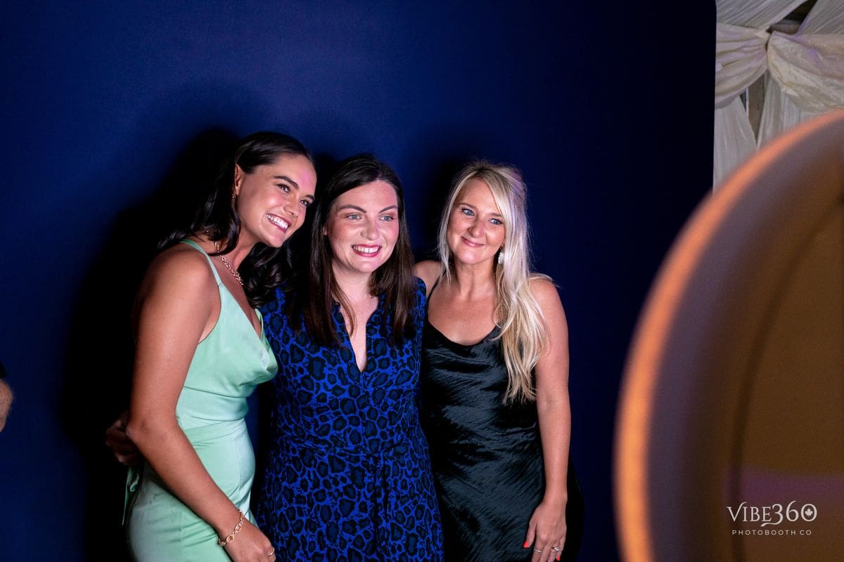 Wedding guests posing at The Vibe Photobooth Co. in Ottawa