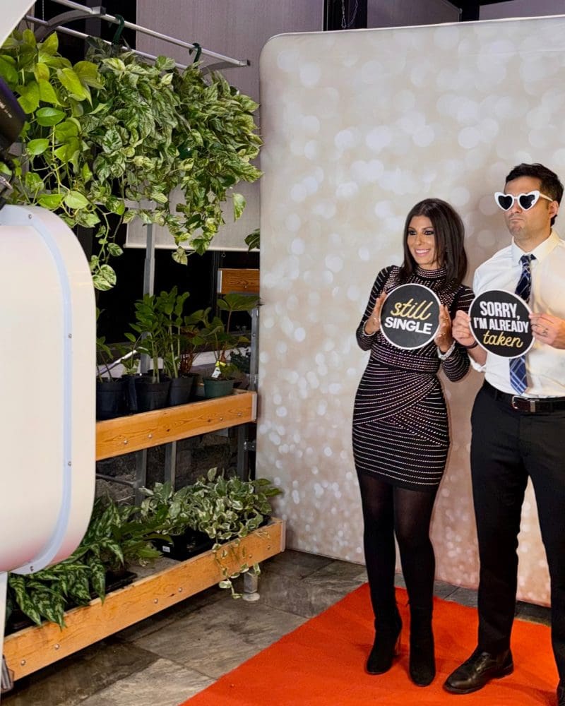 Elegant wedding photo booth setup at an Ottawa wedding